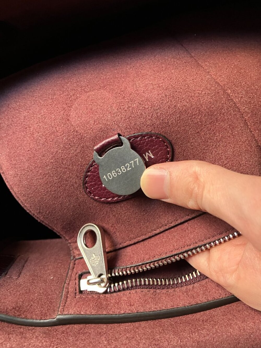 Mulberry Bayswater Black Cherry Small Classic Grain - Picture 7 of 12